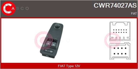 CASCO Spínač elektrického otvárania okien CWR74027AS 1