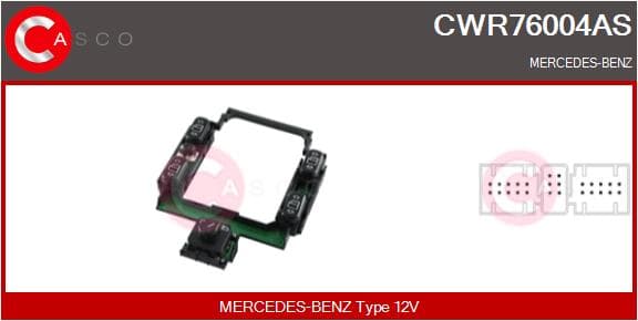 CASCO Spínač elektrického otvárania okien CWR76004AS 1