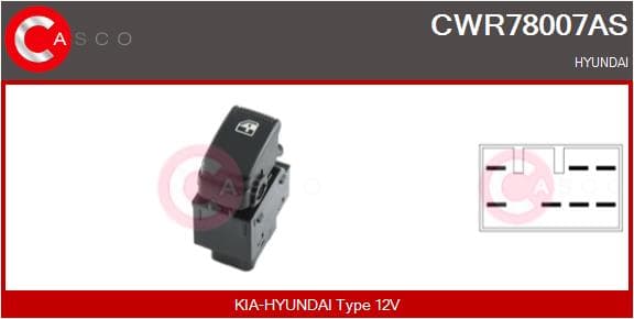 CASCO Spínač elektrického otvárania okien CWR78007AS 1