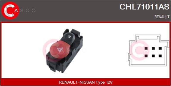 CASCO Vypínač Výstražných smeroviek CHL71011AS 1