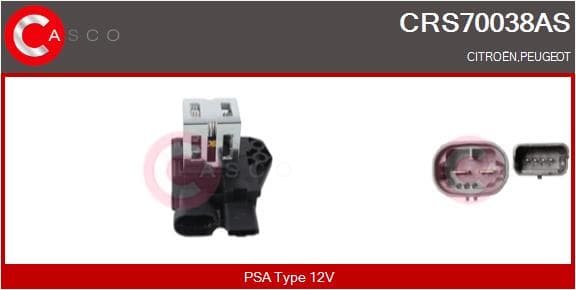 CASCO Predradný odpor elektromotora ventilátoru CRS70038AS 1