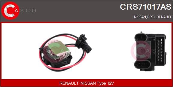 CASCO Odpor vnútorného ventilátora CRS71017AS 1