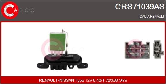 CASCO Odpor vnútorného ventilátora CRS71039AS 1
