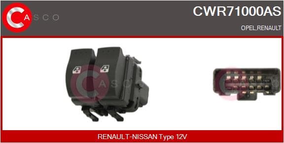 CASCO Spínač elektrického otvárania okien CWR71000AS 1