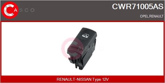 CASCO Spínač elektrického otvárania okien CWR71005AS 1