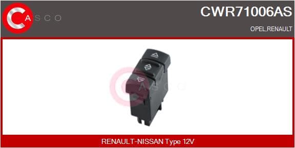 CASCO Spínač elektrického otvárania okien CWR71006AS 1