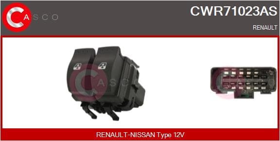 CASCO Spínač elektrického otvárania okien CWR71023AS 1