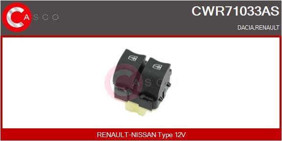 CASCO Spínač elektrického otvárania okien CWR71033AS 1