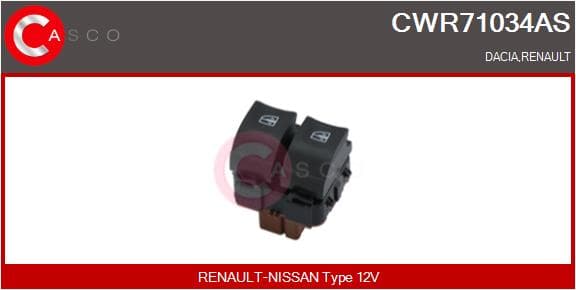 CASCO Spínač elektrického otvárania okien CWR71034AS 1