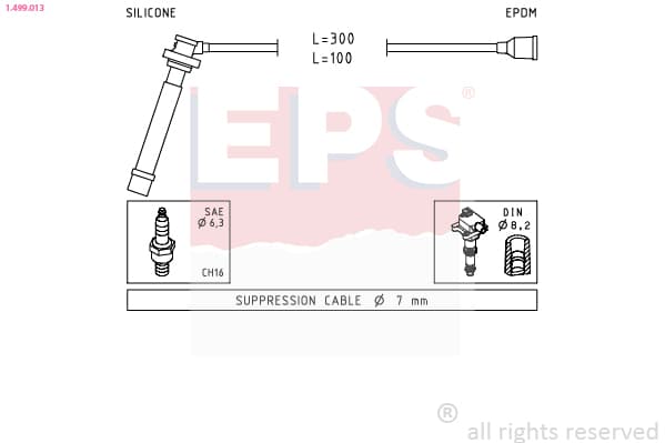 EPS Sada zapaľovacích káblov 1.499.013 1