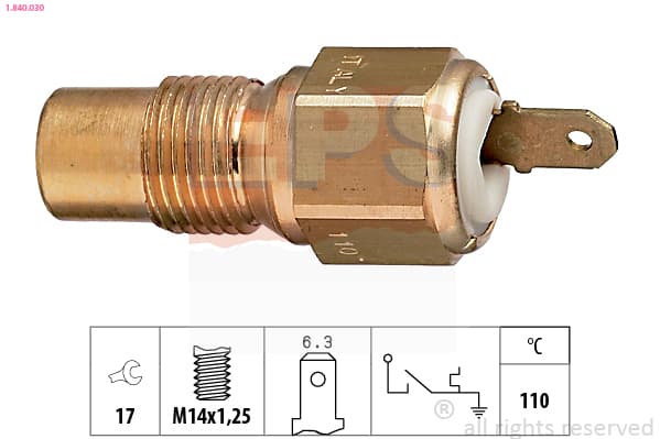 EPS Teplotný spínač kontrolky teploty chladenia 1840030 1