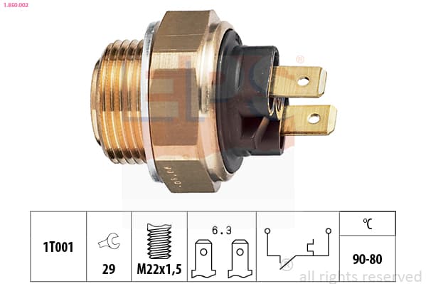EPS Teplotný spínač ventilátora chladenia 1850002 1