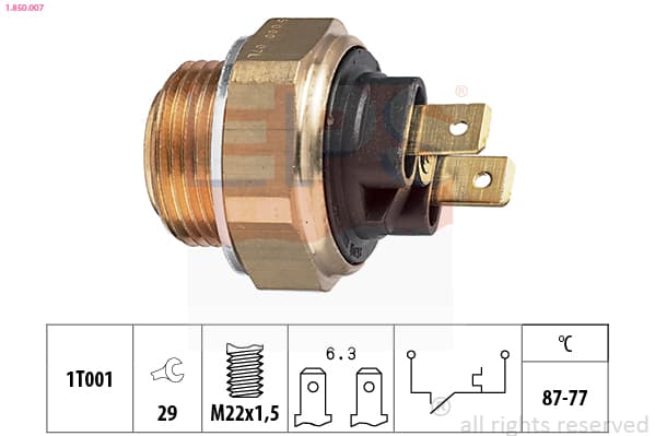 EPS Teplotný spínač ventilátora chladenia 1850007 1
