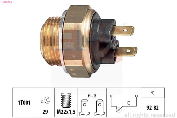 EPS Teplotný spínač ventilátora chladenia 1850016 1