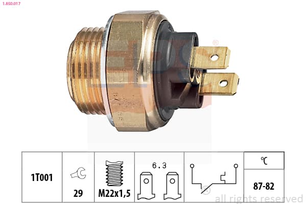 EPS Teplotný spínač ventilátora chladenia 1850017 1