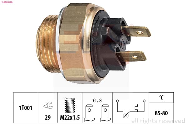 EPS Teplotný spínač ventilátora chladenia 1850018 1