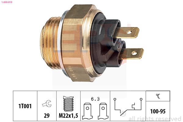 EPS Teplotný spínač ventilátora chladenia 1850019 1