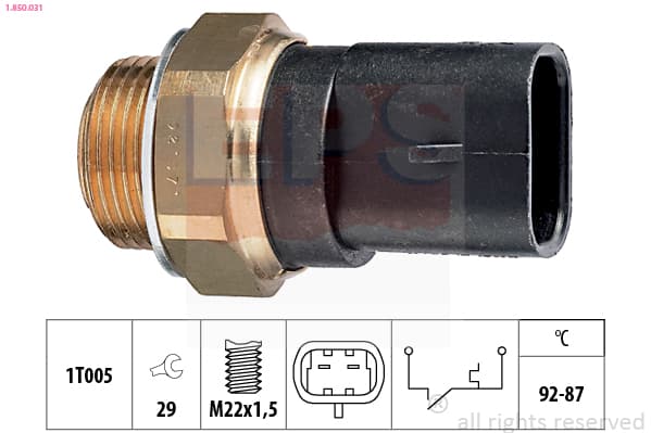 EPS Teplotný spínač ventilátora chladenia 1850031 1