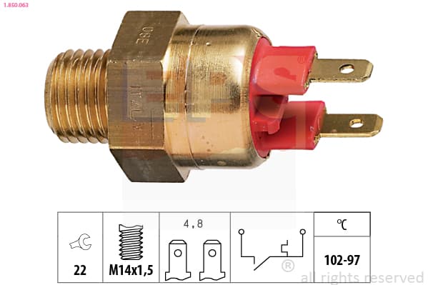 EPS Teplotný spínač ventilátora chladenia 1.850.063 1
