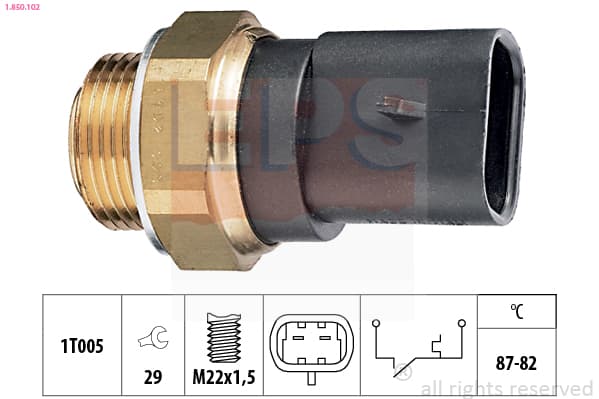EPS Teplotný spínač ventilátora chladenia 1850102 1