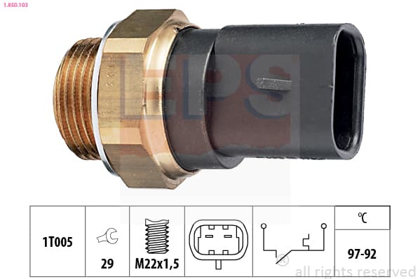 EPS Teplotný spínač ventilátora chladenia 1850103 1