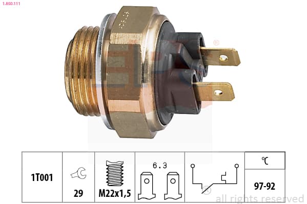EPS Teplotný spínač ventilátora chladenia 1850111 1