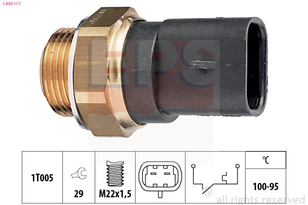 EPS Teplotný spínač ventilátora chladenia 1850117 1