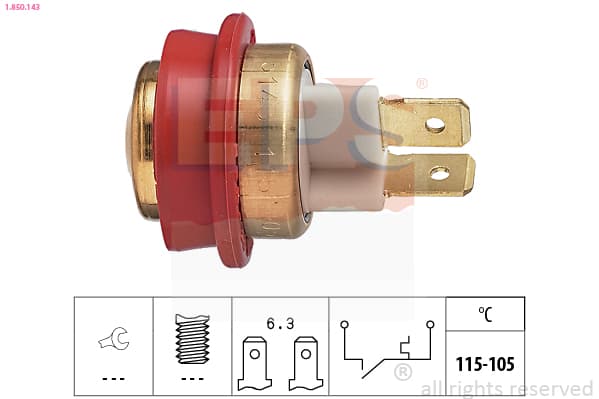 EPS Teplotný spínač ventilátora chladenia 1850143 1