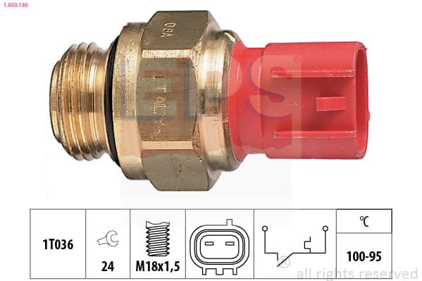 EPS Teplotný spínač ventilátora chladenia 1850186 1