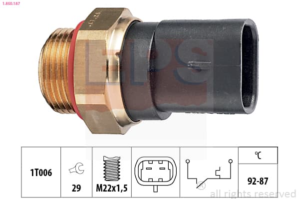 EPS Teplotný spínač ventilátora chladenia 1850187 1
