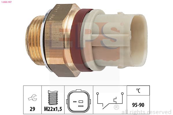 EPS Teplotný spínač ventilátora chladenia 1850197 1