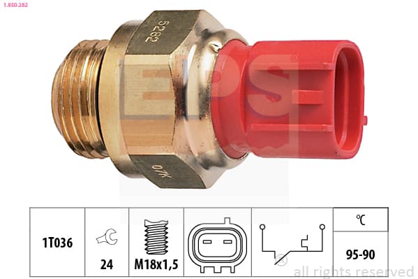 EPS Teplotný spínač ventilátora chladenia 1850282 1