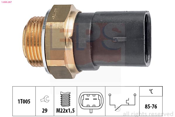 EPS Teplotný spínač ventilátora chladenia 1850287 1