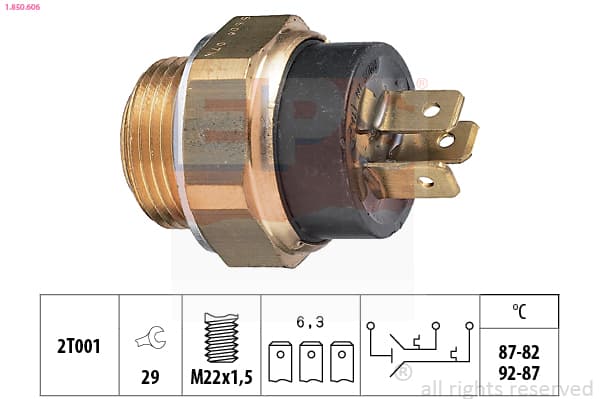EPS Teplotný spínač ventilátora chladenia 1850606 1
