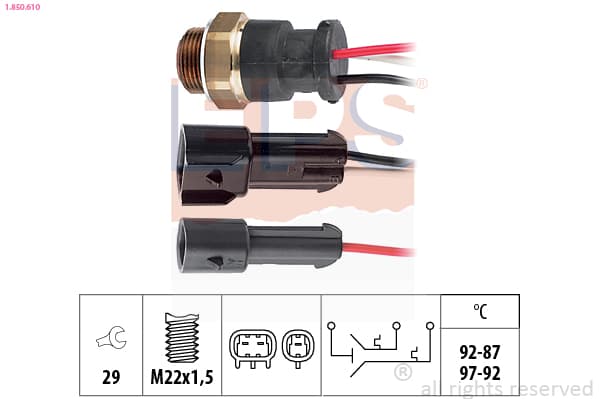 EPS Teplotný spínač ventilátora chladenia 1850610 1