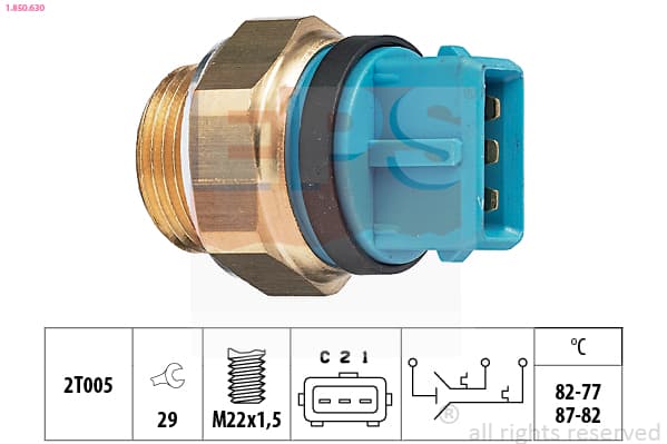 EPS Teplotný spínač ventilátora chladenia 1850630 1