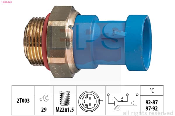 EPS Teplotný spínač ventilátora chladenia 1850643 1