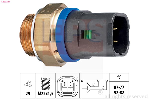 EPS Teplotný spínač ventilátora chladenia 1850647 1