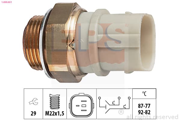 EPS Teplotný spínač ventilátora chladenia 1850651 1