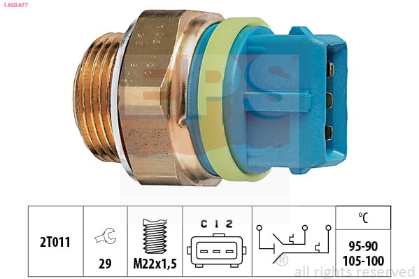 EPS Teplotný spínač ventilátora chladenia 1850677 1