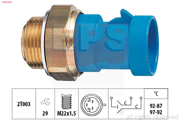 EPS Teplotný spínač ventilátora chladenia 1850681 1