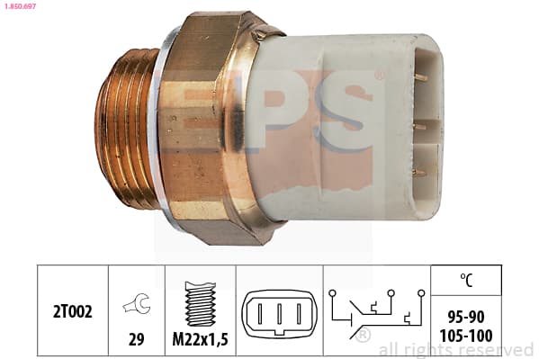 EPS Teplotný spínač ventilátora chladenia 1850697 1