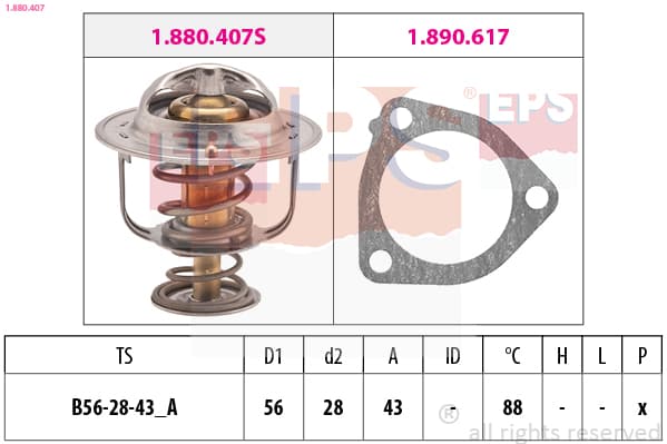 EPS Termostat chladenia 1.880.407 1