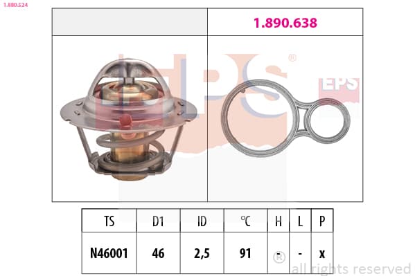 EPS Termostat chladenia 1.880.524 1