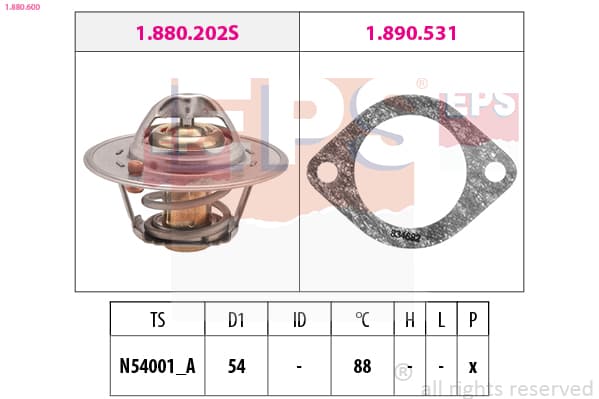 EPS Termostat chladenia 1.880.600 1