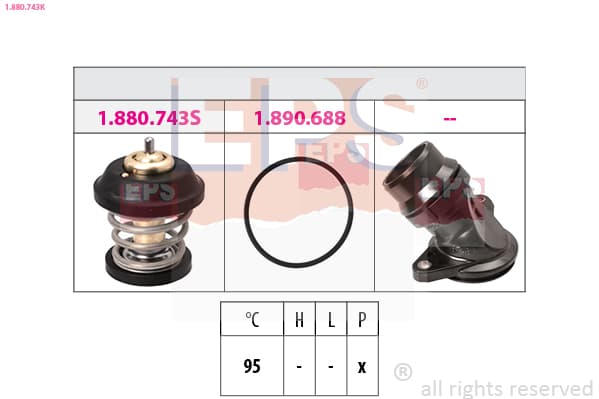 EPS Termostat chladenia 1880743K 1