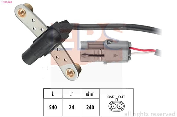 EPS Snímač impulzov kľukového hriadeľa 1953020 1