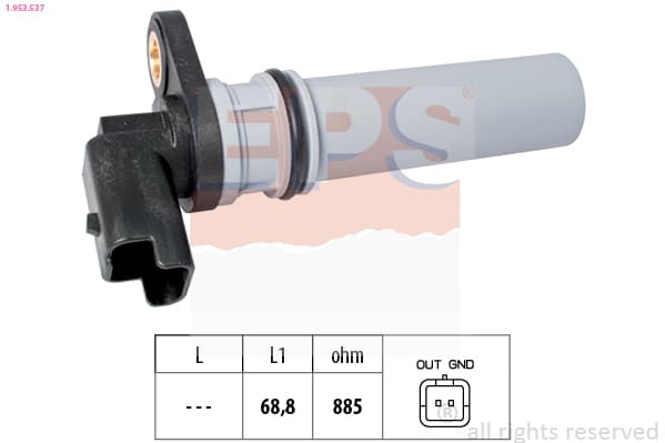 EPS Snímač otáčok, automatická prevodovka 1953537 1