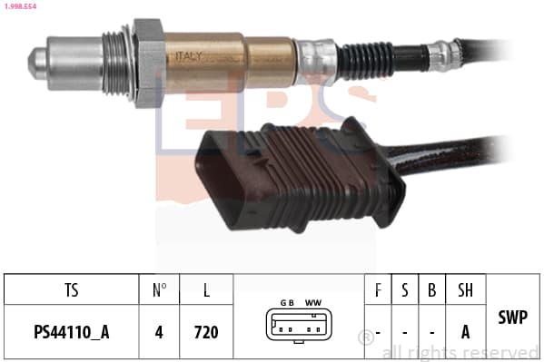 EPS Lambda sonda 1.998.554 1
