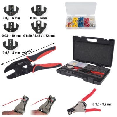 KS TOOLS Sada krimpovacích kliežtí 115.1400 1